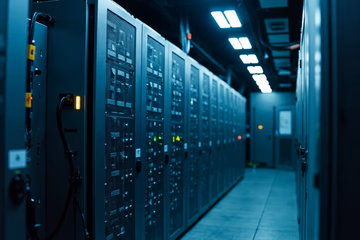 Kubernetes storage symbolized by interconnected containers drawing resources from a central cloud storage unit.
