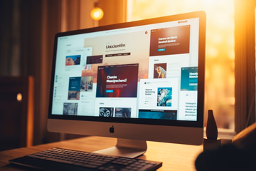 A diverse collection of website templates displayed on a screen, symbolizing affordable premium web design.