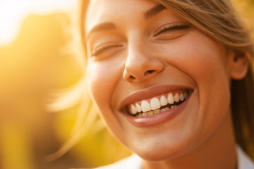 A bright, healthy smile representing the success of dental marketing strategies.