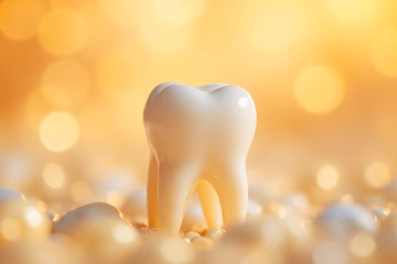 Close-up of a healthy tooth, representing dental protection and marketing.
