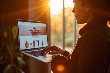 A customer engaging with personalized product recommendations on an eCommerce website, enhancing their shopping experience.