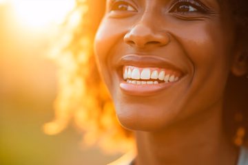 A bright, healthy smile representing effective dental marketing and patient attraction.