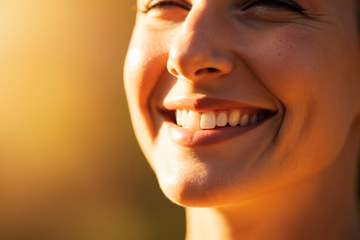 A bright, healthy smile representing effective dental marketing and patient attraction.