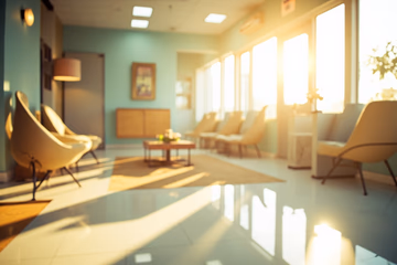 A modern dental office waiting room, representing the anticipation of a positive dental experience.