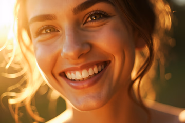 A bright, healthy smile representing successful dental marketing and patient attraction.