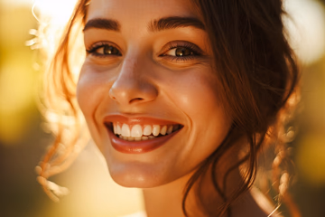 A bright, healthy smile representing successful dental marketing and patient attraction.