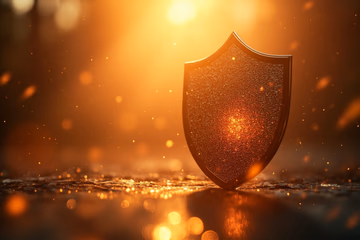 AI-powered shield protecting digital transactions, symbolizing machine learning fraud detection.