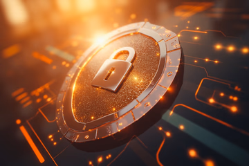 Digital shield representing Corgi Labs' AI-powered fraud detection protecting e-commerce transactions.