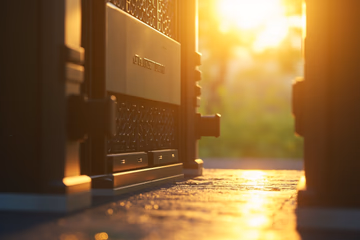 Secure digital gateway representing Corgi Labs' fraud prevention system.