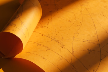 Detailed blueprint representing a business plan, symbolizing strategic planning and expert guidance.