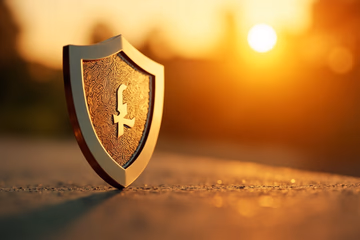 Digital shield protecting online transactions, symbolizing fraud detection and security.