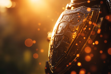 A digital shield protecting online transactions, symbolizing fraud prevention compliance.