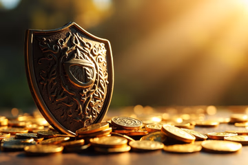 Digital shield protecting online transactions from fraud, symbolizing Corgi Labs' fraud loss prevention solutions.