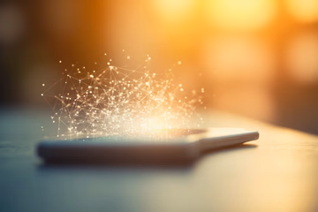 Digital shield protecting a smartphone from fraud, symbolizing Corgi Labs' mobile fraud prevention solutions.