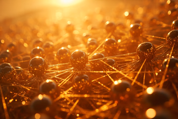 Visual representation of a fraud prevention architecture, showcasing interconnected nodes and data flow.