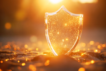 Digital shield protecting online transactions, symbolizing fraud prevention documentation by Corgi Labs.