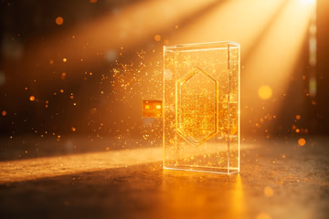 Digital shield protecting online transactions, symbolizing AI-powered fraud prevention.