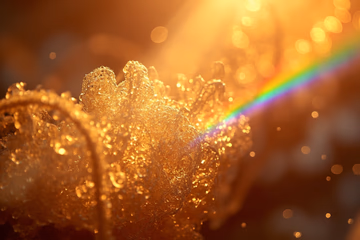 Near-Infrared (NIR) light interacting with a sample, illustrating rapid material analysis.